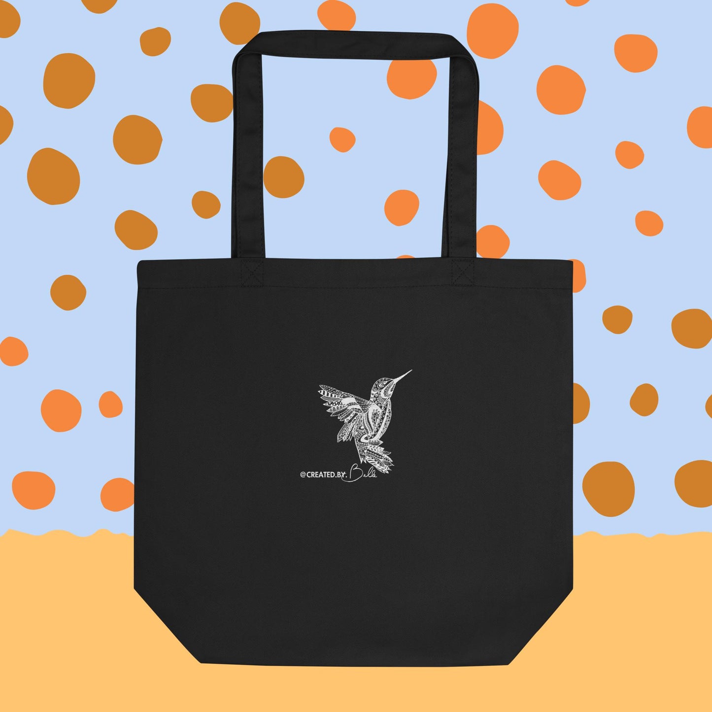 The Bird: Embroidered Black Eco Tote Bag