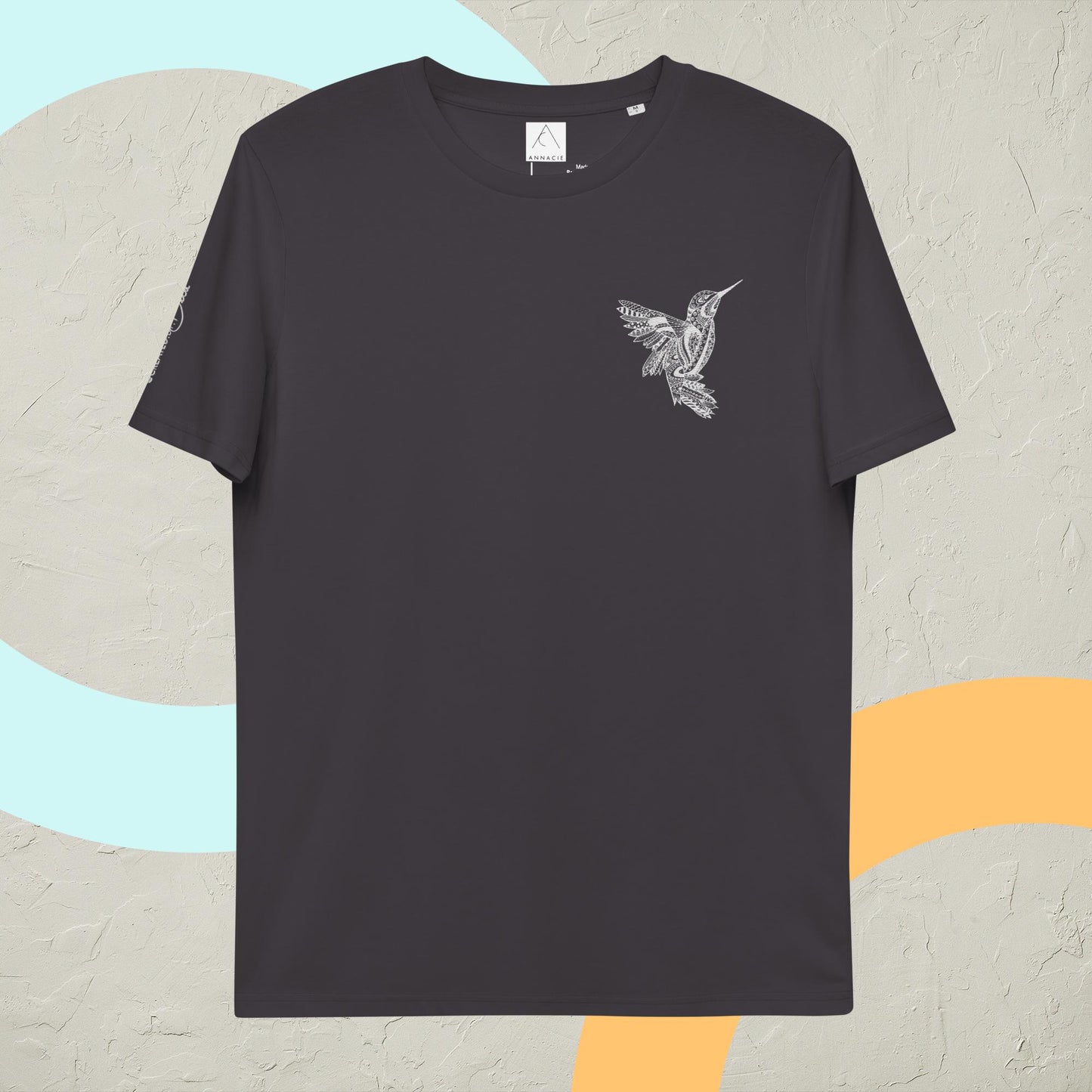 The Bird: Embroidered Unisex organic cotton t-shirt