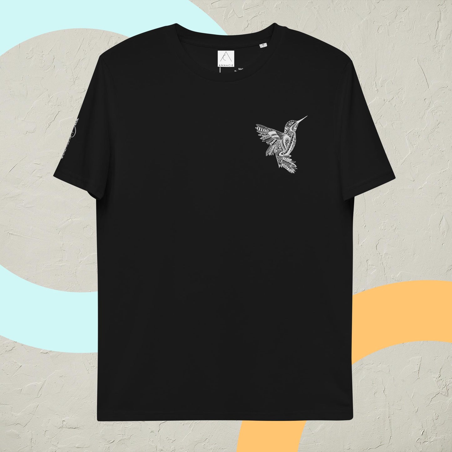 The Bird: Embroidered Unisex organic cotton t-shirt