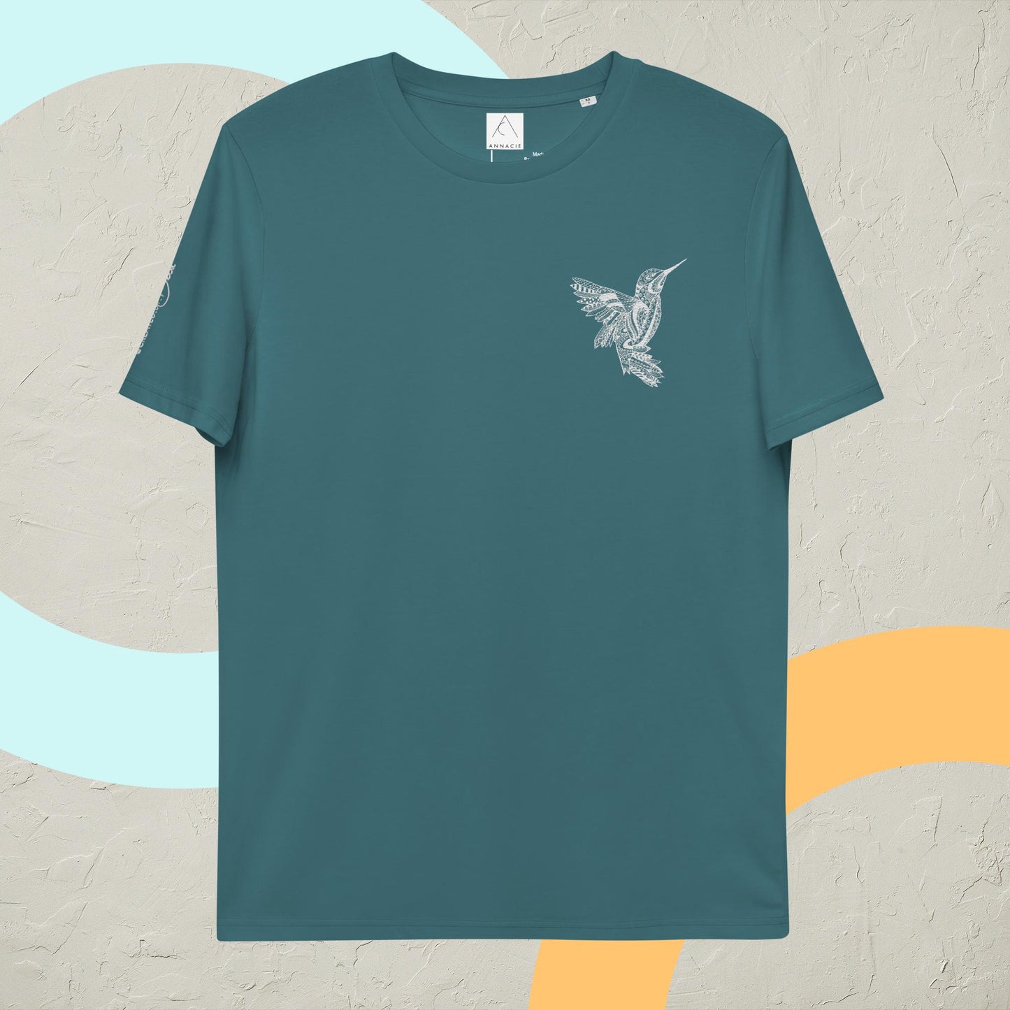 The Bird: Embroidered Unisex organic cotton t-shirt