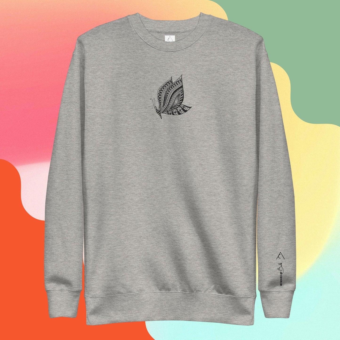 The Butterfly: Embroidered Unisex Premium Sweatshirt