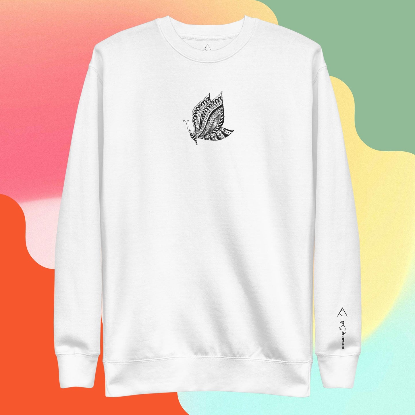 The Butterfly: Embroidered Unisex Premium Sweatshirt